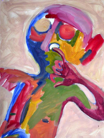 Nariz 3 -100x70cm - Óleo Papel - 2004